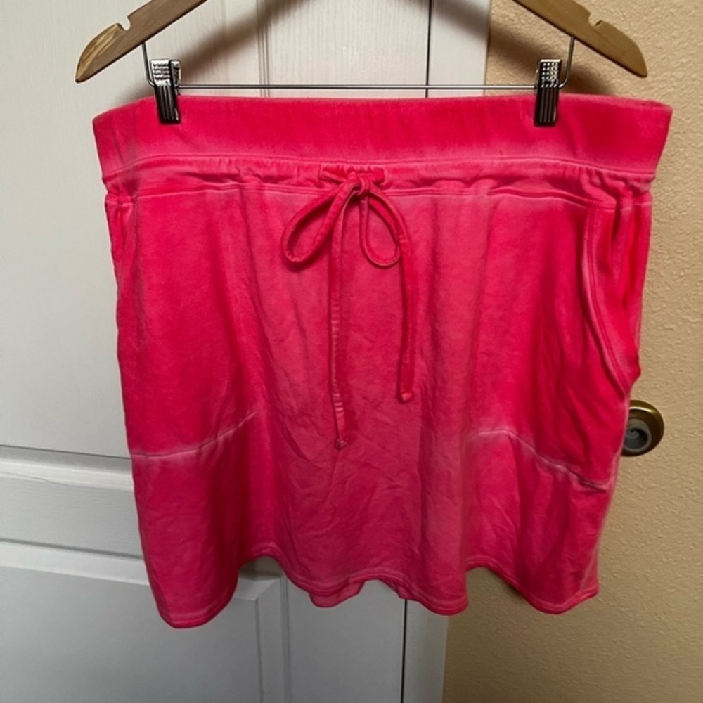 Lane Bryant Pink Terry Drawstring Skirt 18/20
